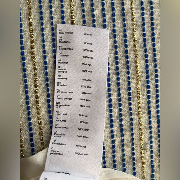 Maje Pearl White Silk Shirt Collared Button Down Blouse Classic Sz 2 US M - Picture 15 of 16